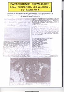 16 PARACHUTISME PREMILITAIRE A ORAN